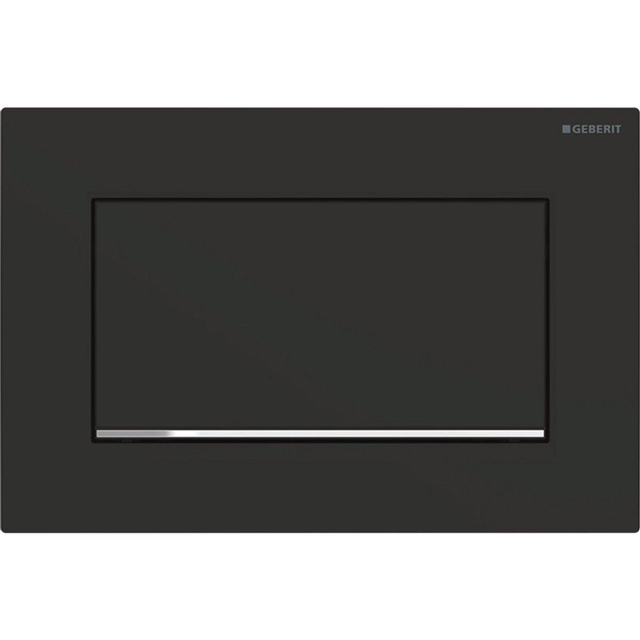 Geberit Sigma30 bedieningplaat met frontbediening voor toilet 24.6x16.4cm zwart mat 115893141