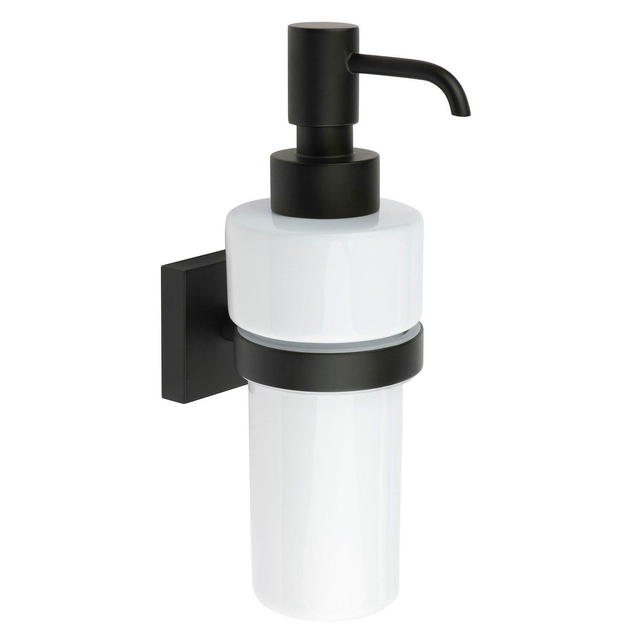 Smedbo House Zeepdispenser - 200ml - wandmodel - mat zwart/porselein RB369P