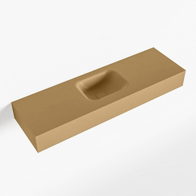 Mondiaz LEX Fontein - 100x30x12cm - wasbak midden - zonder kraangaten - solid surface - Oro F52119Oro