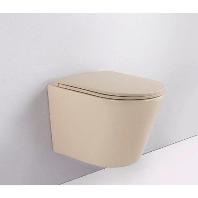 QeramiQ Dely Zitting - softclose - quickrelease - slim - mat beige E13/A15 thin seat beige