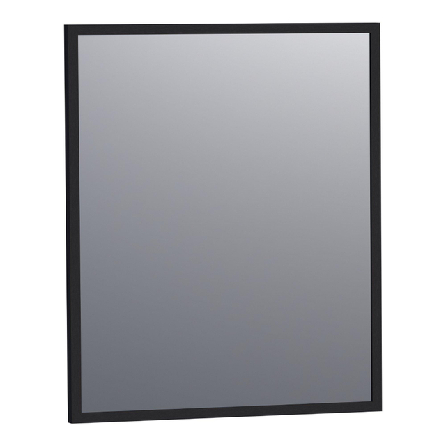 Brauer Onyx spiegel - 60x70cm - rechthoekig - zwart geborsteld frame SP-ON60RHZ