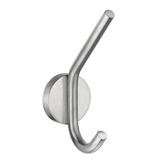 Smedbo Home Handdoekhaak - 13.5x8cm - enkel - geborsteld chroom HS358