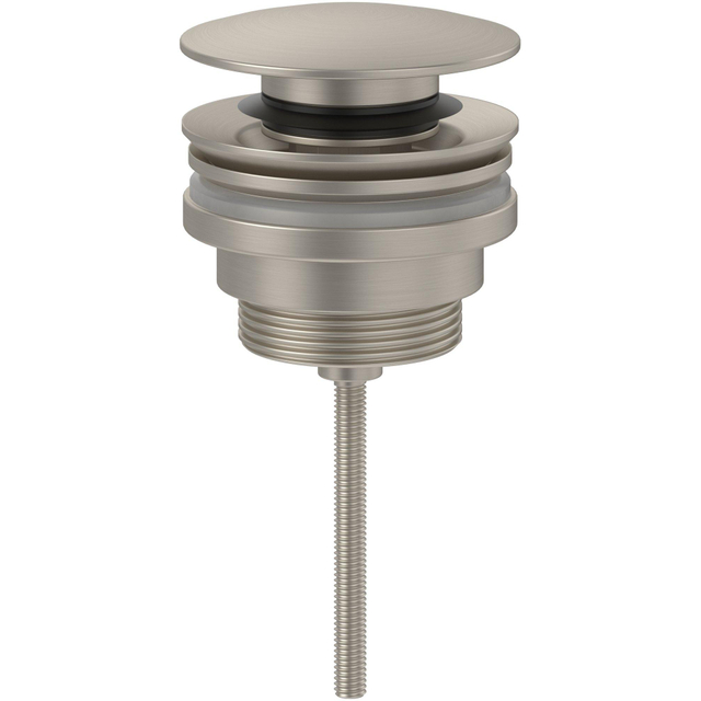 Villeroy & Boch Universal afvoerplug - push to open - Rond - matt brushed nickel (RVS) TVP00000302064