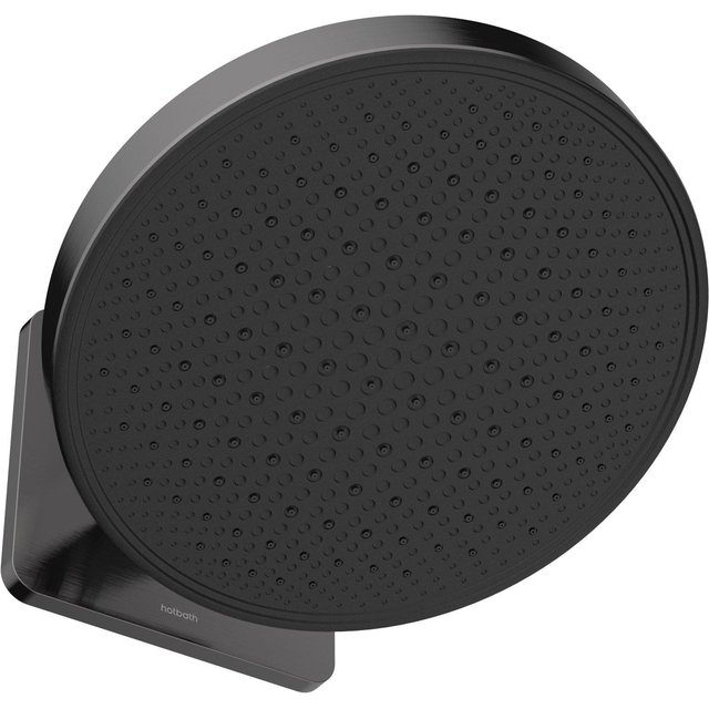 Hotbath MATE Hoofddouche - 30cm - opbouw - rond - rond - kantelbare wandarm Geborsteld gunmetal PVD M420BGP