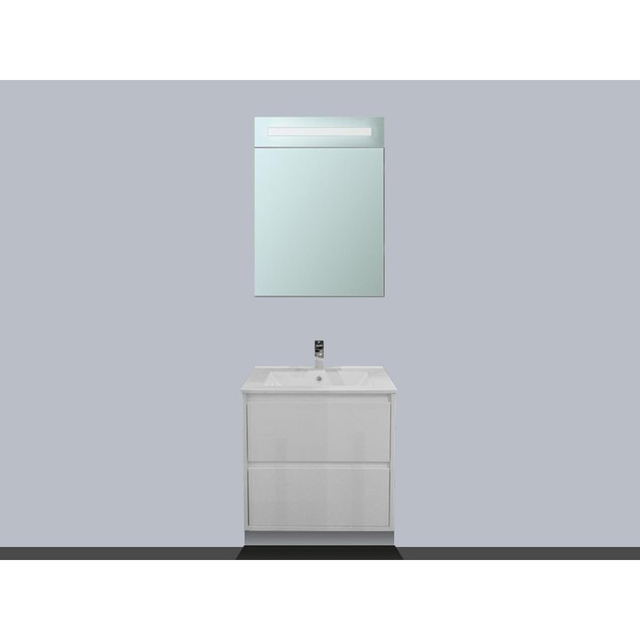 BRAUER New Future badmeubel 60cm hoogglans wit met spiegelkast linksdraaiend sw2208-sw3064-sw3148-