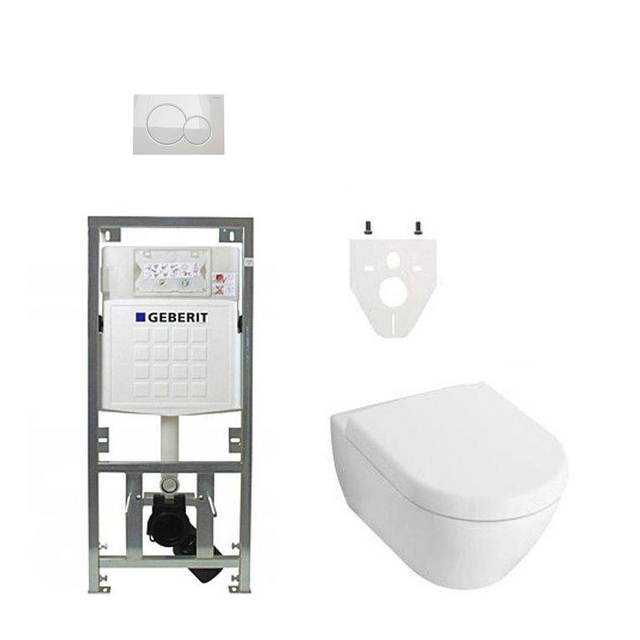 Villeroy & Boch Subway 2.0 DirectFlush ceramic+ toiletset met Geberit reservoir en bedieningsplaat w