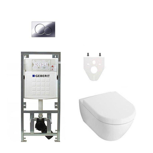 Villeroy & Boch Subway 2.0 DirectFlush ceramic+ toiletset met Geberit reservoir en bedieningsplaat c