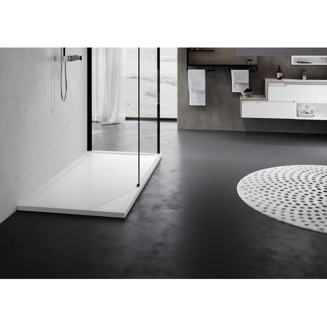 Novellini Olympic Plus douchebak acryl rechthoekig 120x80x12.5cm incl. poten en sifon wit OL801201130