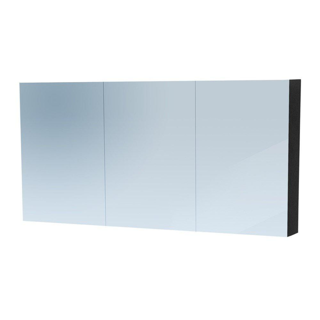 BRAUER Dual Spiegelkast 140x70x15cm verlichting geintegreerd 3 links- rechtsdraaiende spiegeldeur MF