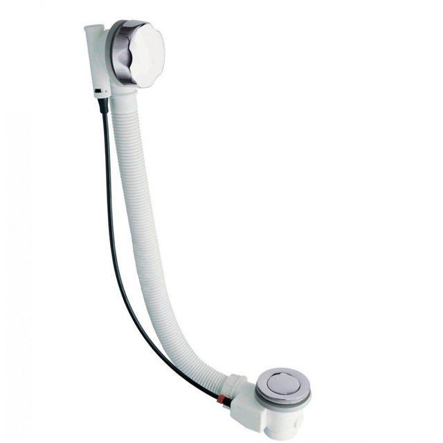 Crosswater Badafvoercombinatie - pop-up waste - draaiknop - universeel - chroom BTW0241C
