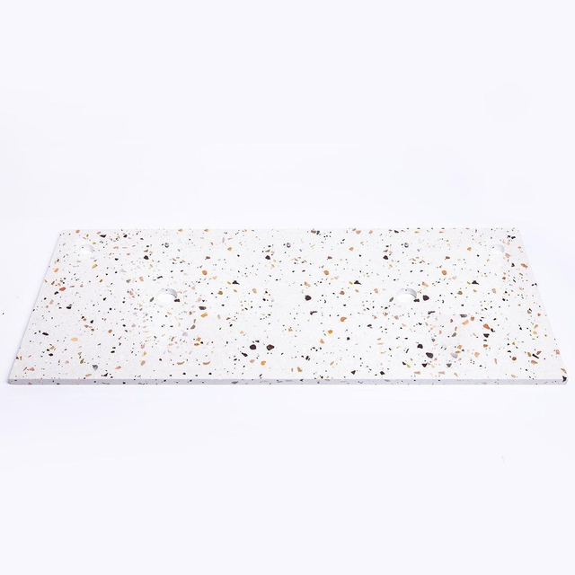 Adema Tops Topblad - 120.5x1.8x46cm - 2 afvoeren - 2 kraangaten - Terrazzo ACTIEPRIJS - OUTLET UDEN SW915235