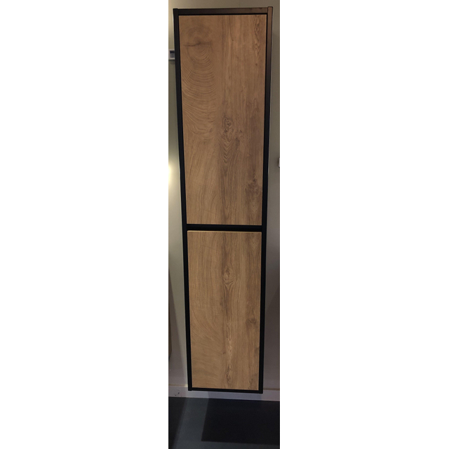 Saniclass Nexxt hoge kast 35x160x35 met nomad deurfront zwart mat SW370060-SW370868