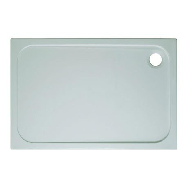 Crosswater Shower Tray douchebak 160x90x4.5cm exclusief afvoer 90mm met antikalkbehandeling stone resin wit SR0R91600