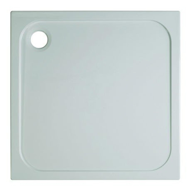 Crosswater Shower Tray douchebak 80x80x4.5cm vierkant met antikalkbehandeling afvoer 90mm wit SR000S