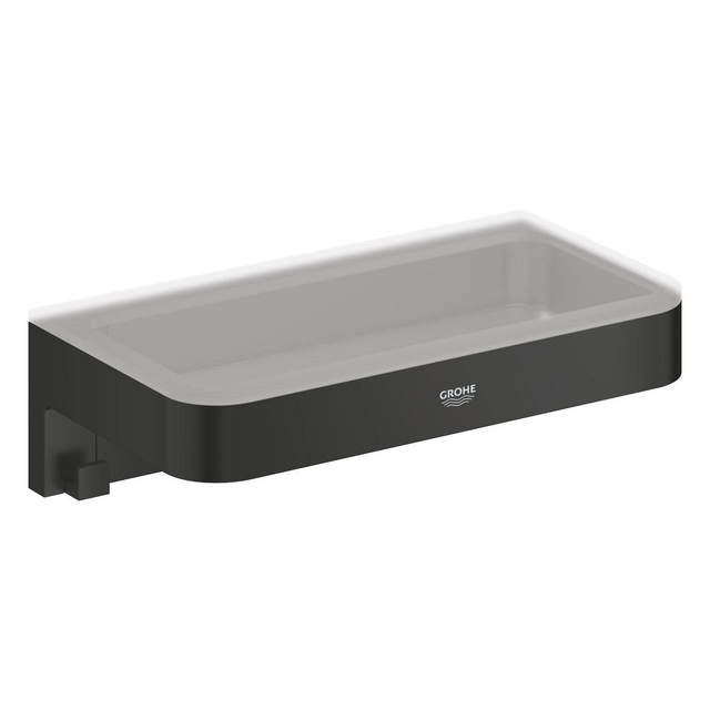 GROHE QuickFix Start Cube douchetray in Matte Black. Bijzonder eenvoudig te monteren met GROHE QuickGlue.