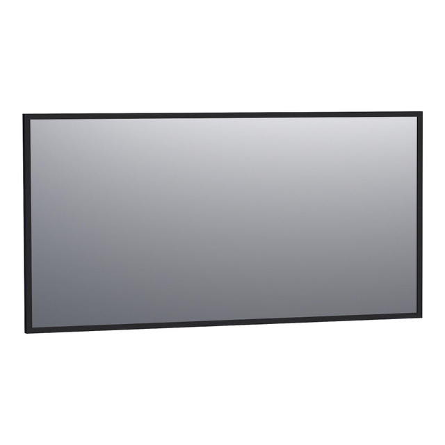 Brauer Onyx spiegel - 140x70cm - rechthoekig - zwart geborsteld frame SP-ON140RHZ