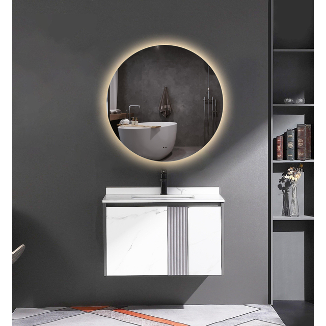 Adema Circle badkamerspiegel rond diameter 80cm met indirecte LED verlichting met spiegelverwarming 