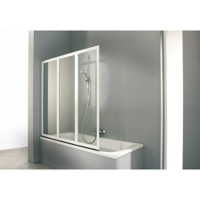 Huppe Combinett 3 delige badklapwand 140x140cm matzilver profiel en helder glas ac0401087321