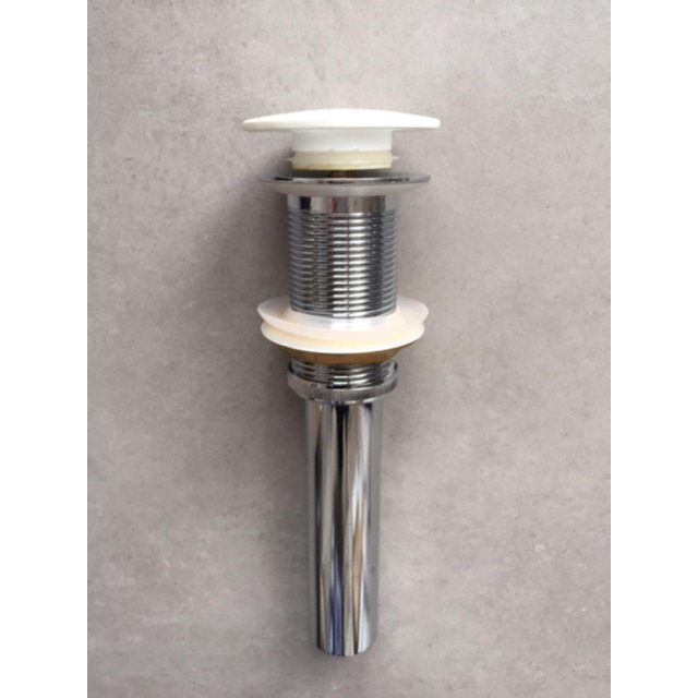 Ideavit Pop up afvoerplug gebogen solid surface chroom wit 281149