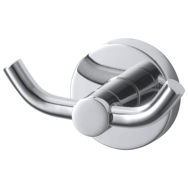Haceka Kosmos Handdoekhaak - rond - dubbel - chroom 1208540