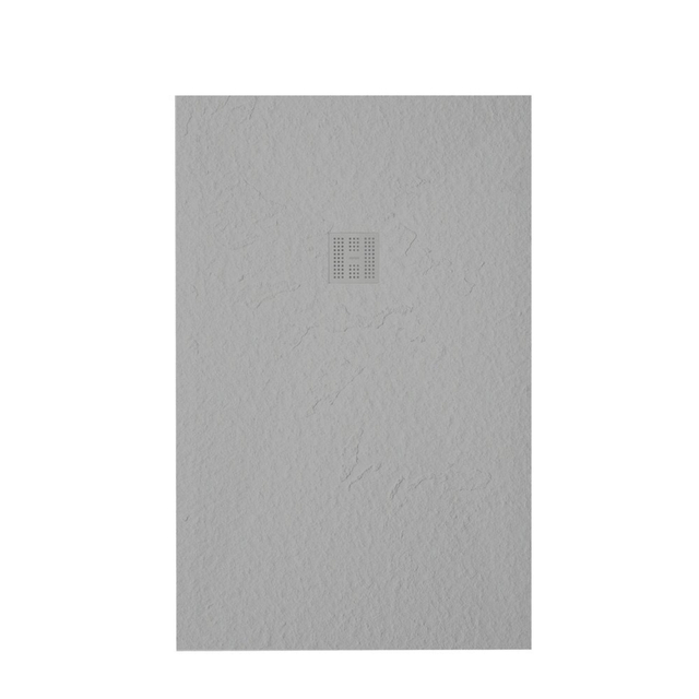 Zeza Grade douchevloer - 80x90cm - antislip - antibacterieel - mineraalmarmer - rechthoek - mat perla (lichtgrijs) 400000000000020092
