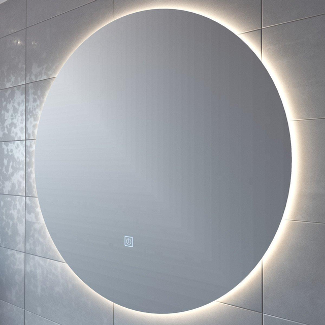 Adema Circle badkamerspiegel rond diameter 120cm met indirecte LED verlichting met spiegelverwarming