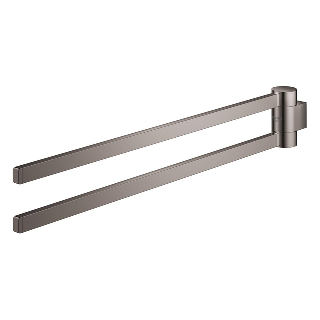 GROHE Selection 2-lids handdoekhouder 40cm draaibaar hard graphite - afdekdoppen missen - OUTLETSTORE 41063A00