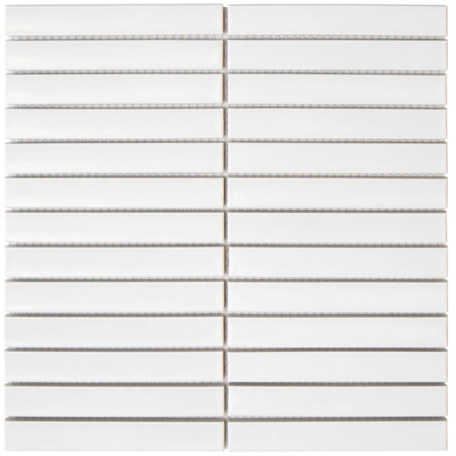 The Mosaic Factory Sevilla mozaïektegel - 29.6x29.9cm - wandtegel - Rechthoek - Porselein White Mat SEF20140