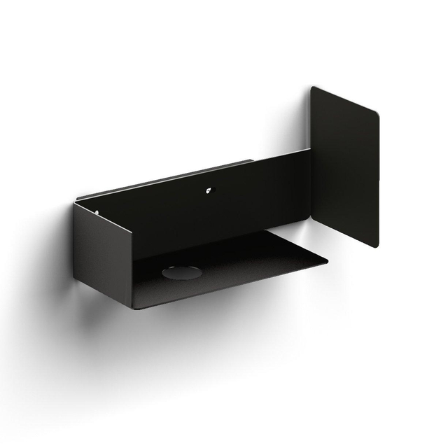 Clou New Flush Open Kast - 44x18x21.2cm - links - met handdoekhouder - zwart CL/07.36.432.21