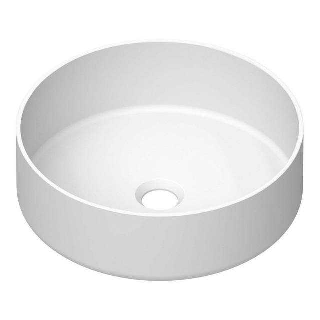 Goedkoopste BRAUER Circle waskom - 36x36cm - rond - keramiek - mat wit WK-CC36ROMW