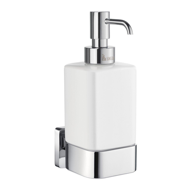 Smedbo Ice SoftCube Zeepdispenser - 350ml - wandmontage - chroom/porselein OK469P