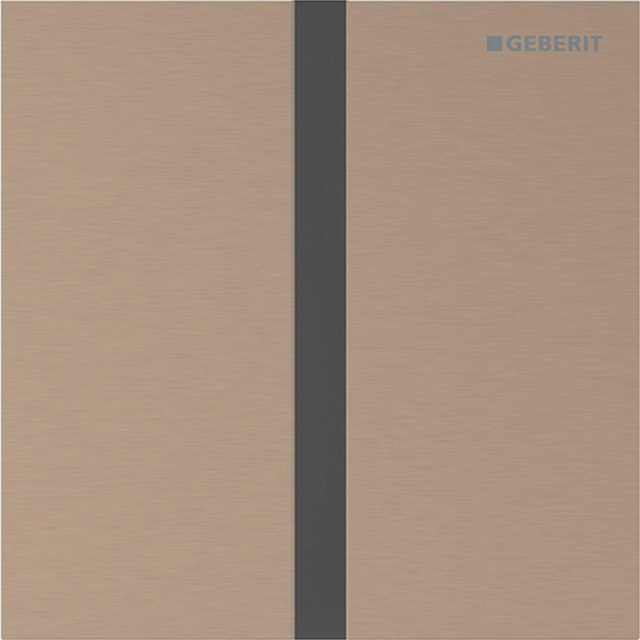 Geberit type 40 urinioir bedieningsplaat - 230V - vierkant - roodgoud/ geb/easy-to-cl. 116.227.QB.1