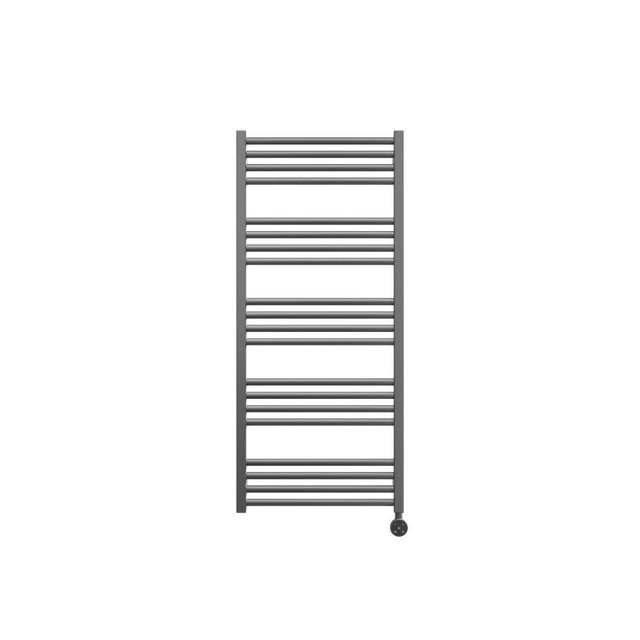 Crosswater MPRO Elektrische handdoekradiator - 115x50cm - 400 Watt - geborsteld slate (gunmetal) OUTLETSTORE MP48X1140TELEC