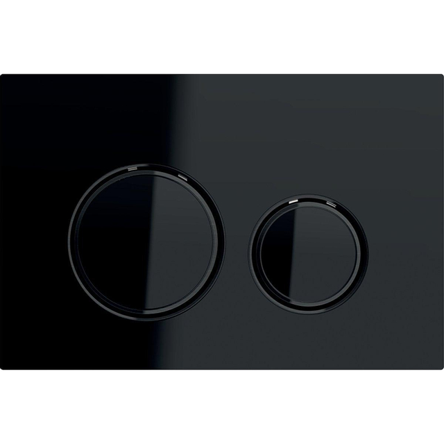 Geberit Sigma50 bedieningsplaat - 2-toets spoeling - rond - zwartchroom/zwart 115.651.SJ.1