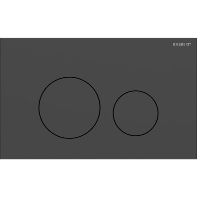 Geberit Sigma40 bedieningsplaat - 2-toets spoeling - rond - RVS - easy to clean - mat zwart 115.628.14.1