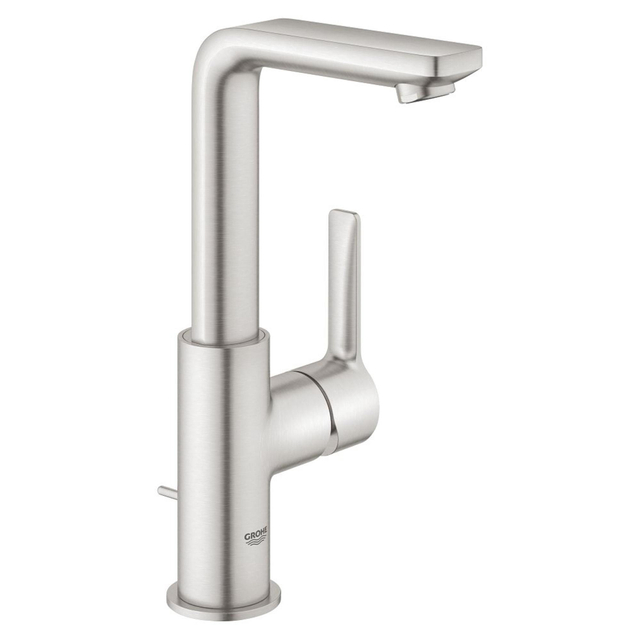GROHE Lineare New waterbesparende wastafelkraan L-size met waste met draaibare gegoten uitloop supersteel OUTLETSTORE 23296DC1
