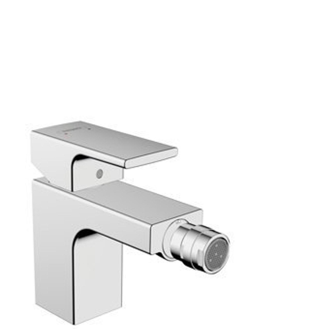 Hansgrohe Vernis 1-gr bidetmengkraan met trekwaste metaal chroom 71219000