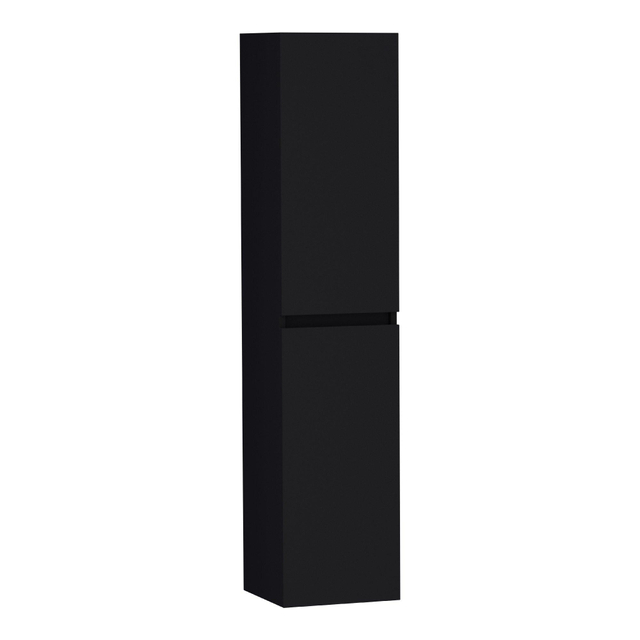 BRAUER Solution Badkamerkast 160x35x35cm 2 greeploze links- rechtsdraaiende deur MDF mat zwart 7812