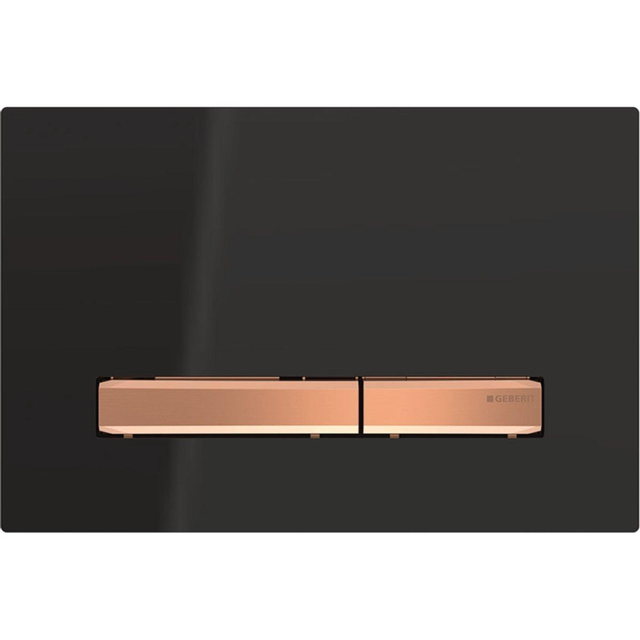 Geberit Sigma50 bedieningsplaat - 2-toets spoeling - vierkant - roodgoud/zwart 115.670.DW.2