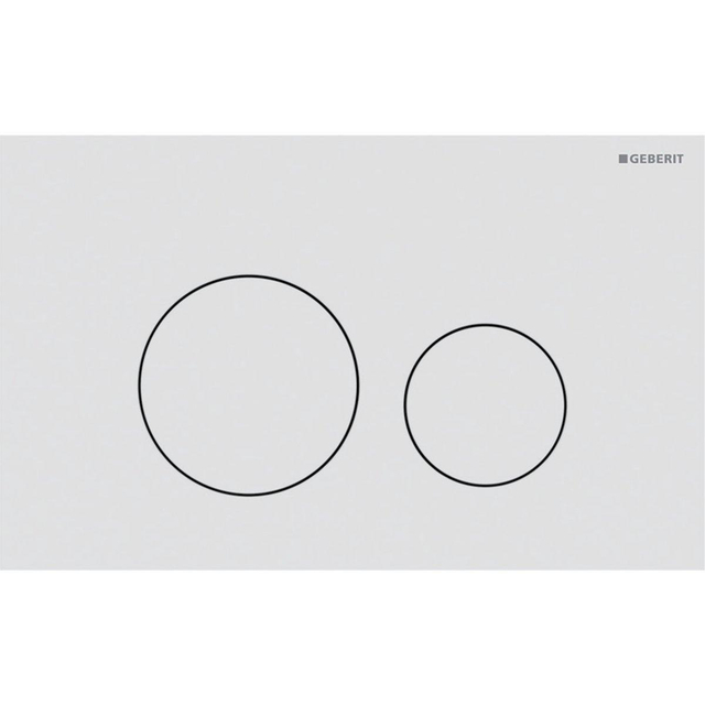 Geberit Sigma40 Bedieningsplaat - 2-toets spoeling - rond - easy to clean - rvs - mat wit 115.628.JT.1
