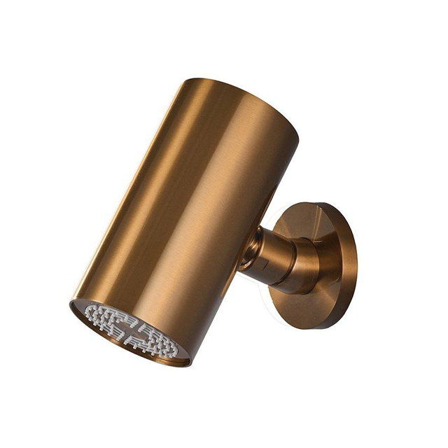 Wiesbaden UniMatch Beam hoofddouche rond 1 stand met muurbevestiging geborsteld brons koper PVD 29.7825