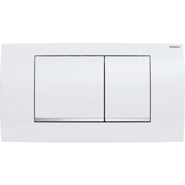Geberit Twinline bedieningplaat, 2-toets spoeling frontbediening voor toilet 34x18.5cm wit licht beschadigd OUTLETSTORE 115.899.kj.1