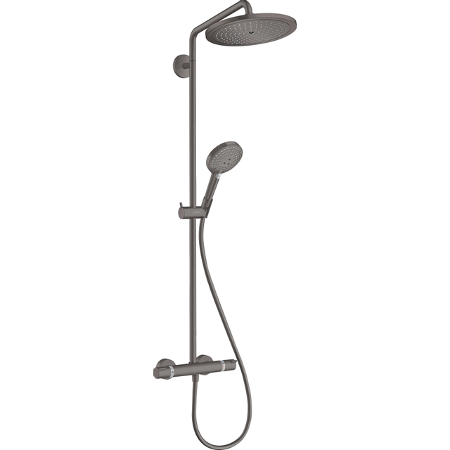 Hansgrohe Croma select s showerpipe EcoSmart met thermostaat 28cm brushed black chrome 26891340