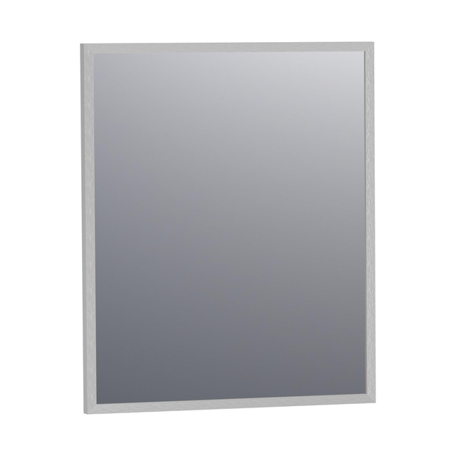 Brauer Onyx spiegel - 60x70cm - rechthoekig - aluminium-kleurig geborsteld frame SP-ON60RHA
