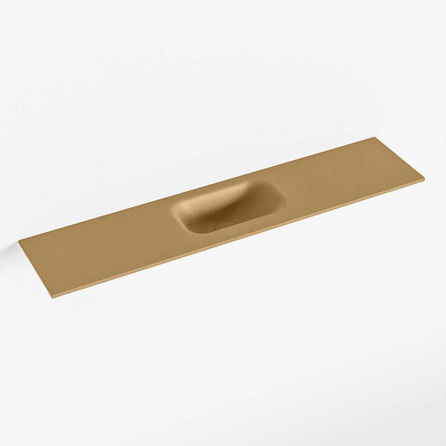 Mondiaz EDEN Fontein - 100x23x0.9cm - wasbak midden - zonder kraangaten - voor toiletmeubel - Solid surface - Oro F50119Oro