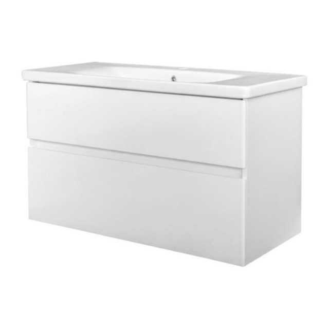 Best Design Quick Greeploos meubel onderkast en wastafel 100 cm glans wit 4005500