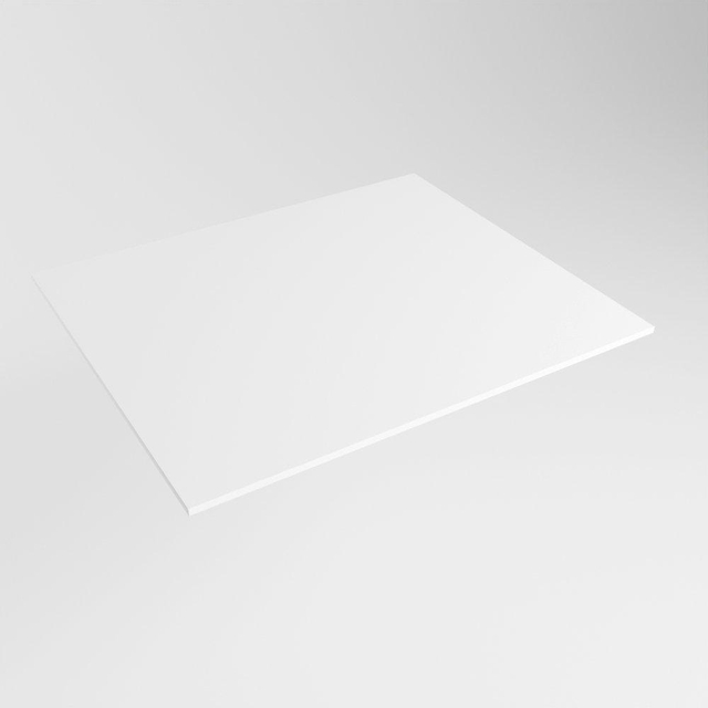 Mondiaz TOP 51 Topblad - 40x51x0.9cm - geschikt voor afdekplaat - Solid surface - Talc TOP51-40X0.9TAL