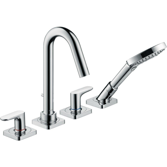 AXOR Citterio afbouwdeel 4 gats badrandcombinatie met rozet chroom 34444000