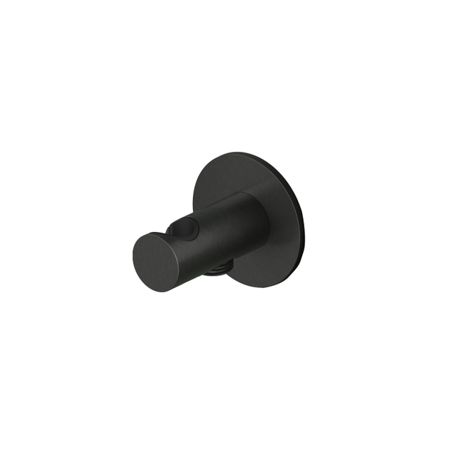 Hotbath Ace Wandsteun - met uitlaat - voor handdouche - zwart geborsteld PVD AC515MBP