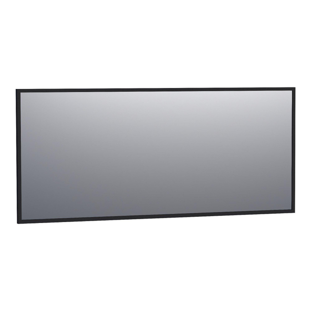 Brauer Onyx spiegel - 160x70cm - rechthoekig - zwart geborsteld frame SP-ON160RHZ